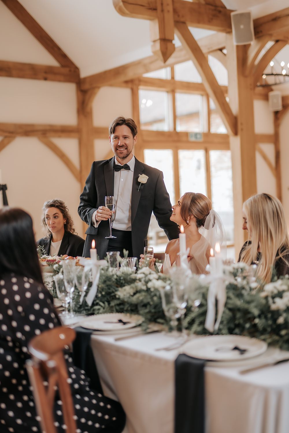 Chic Monochrome Wedding Inspiration Emma Collyer Photography Speech Grooom