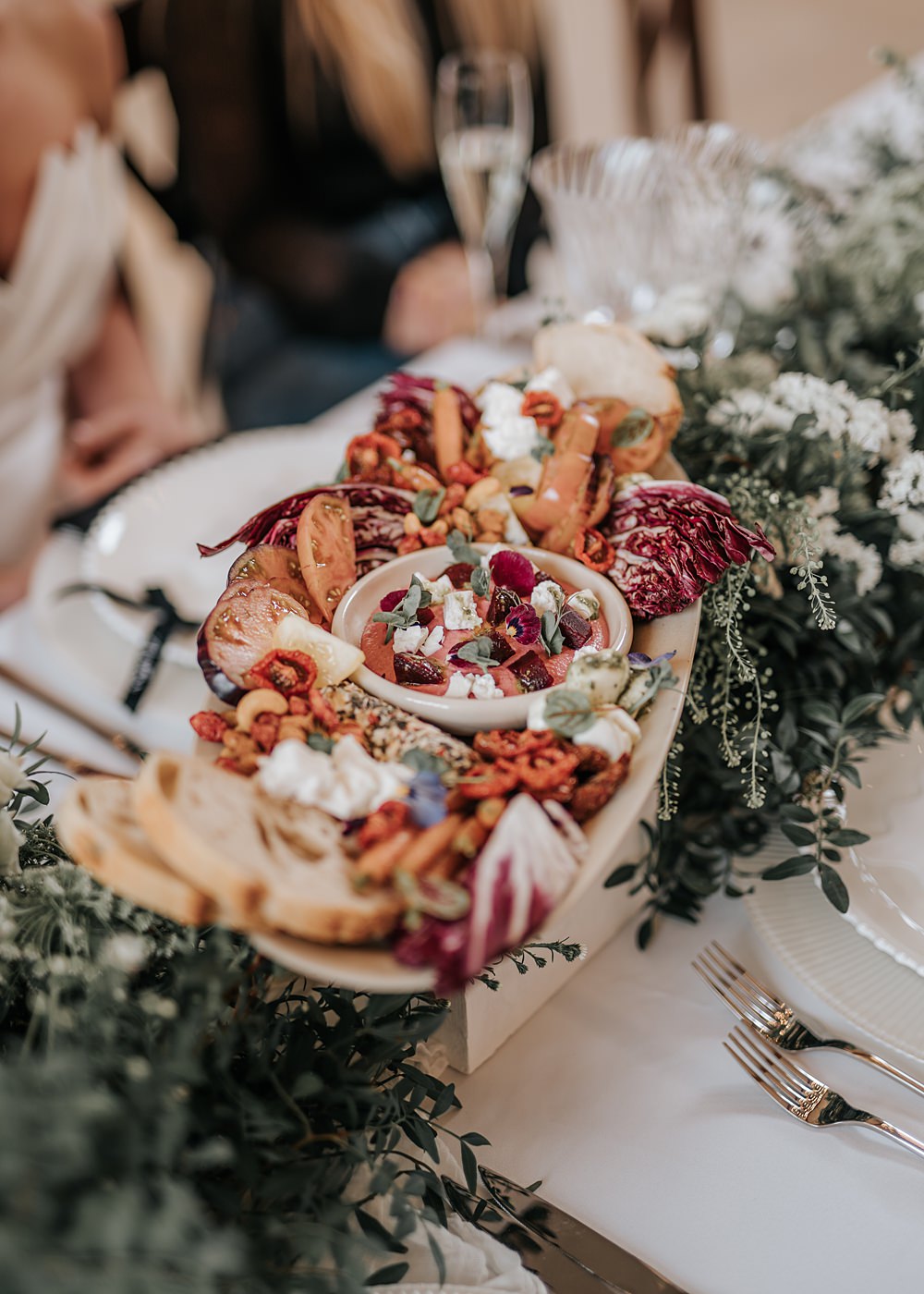 Chic Monochrome Wedding Inspiration Emma Collyer Photography Grazing Board Sharing Platter Food