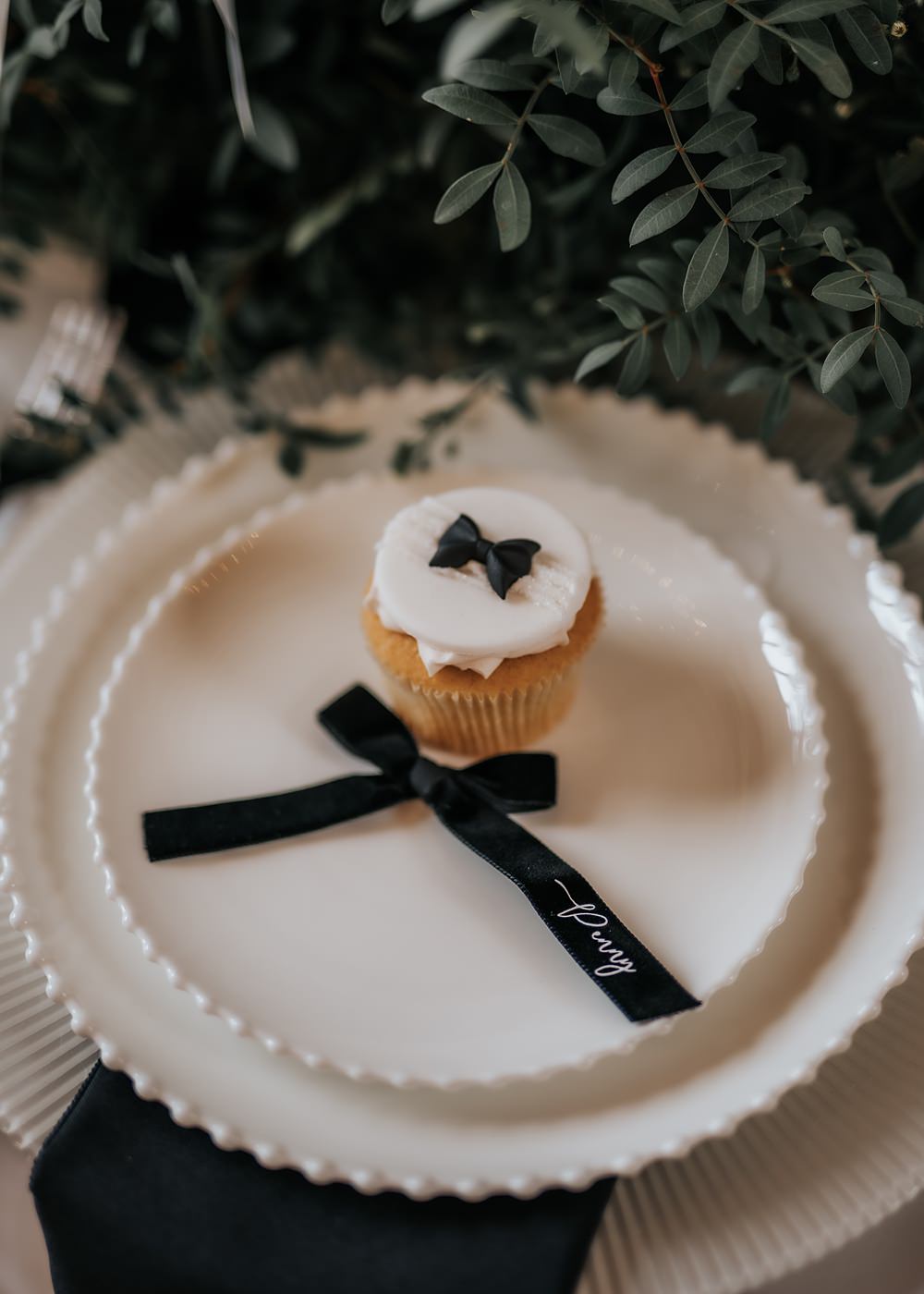 Chic Monochrome Wedding Inspiration Emma Collyer Photography Cupcake Favour