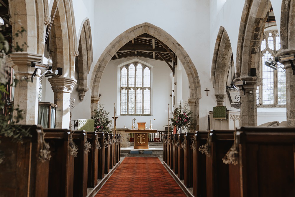 Church Tipi Wedding Charlotte Wotton Photography Pew End Flowers