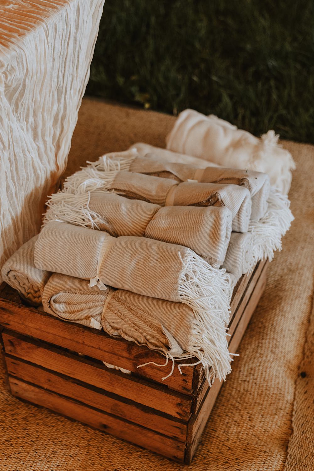 Church Tipi Wedding Charlotte Wotton Photography Blanket Box