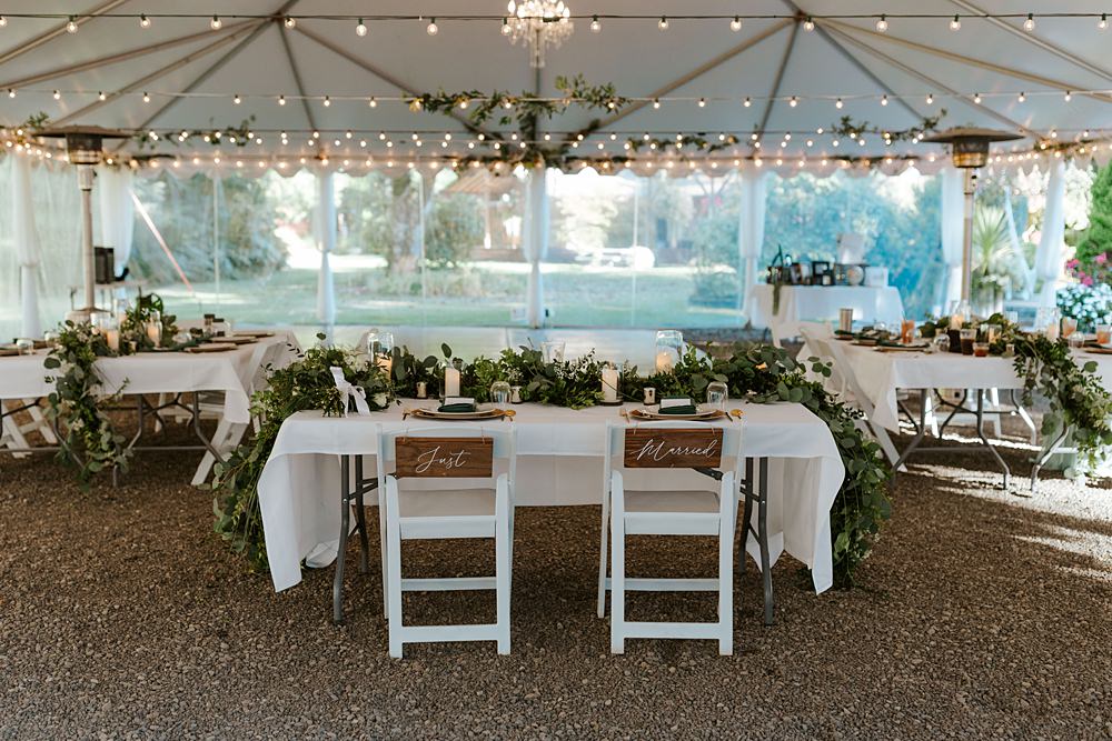 Fern Acres Forks Wedding Brianna Parks Photography Marquee Tent Reception Greenery Fairy Lights
