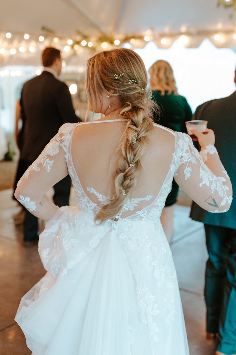 Fern Acres Forks Wedding Brianna Parks Photography Bride Plait Hair Style Boho