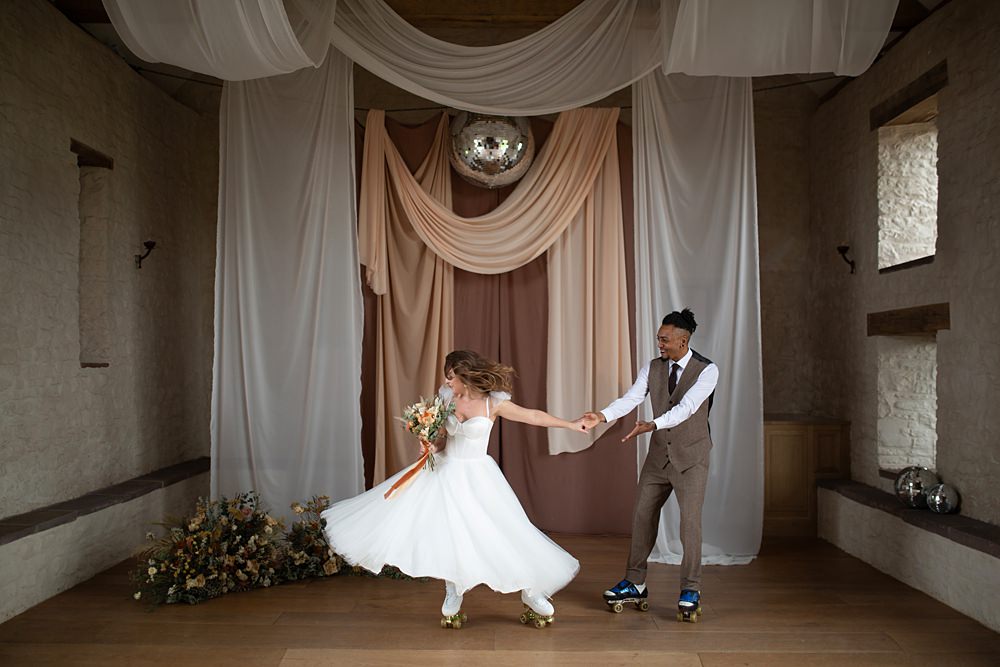 Roller Disco Wedding Ideas Heather Winstanley Photography