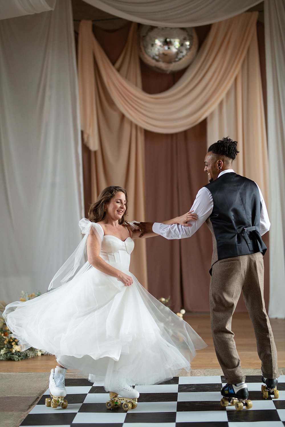 Roller Disco Wedding Ideas Heather Winstanley Photography