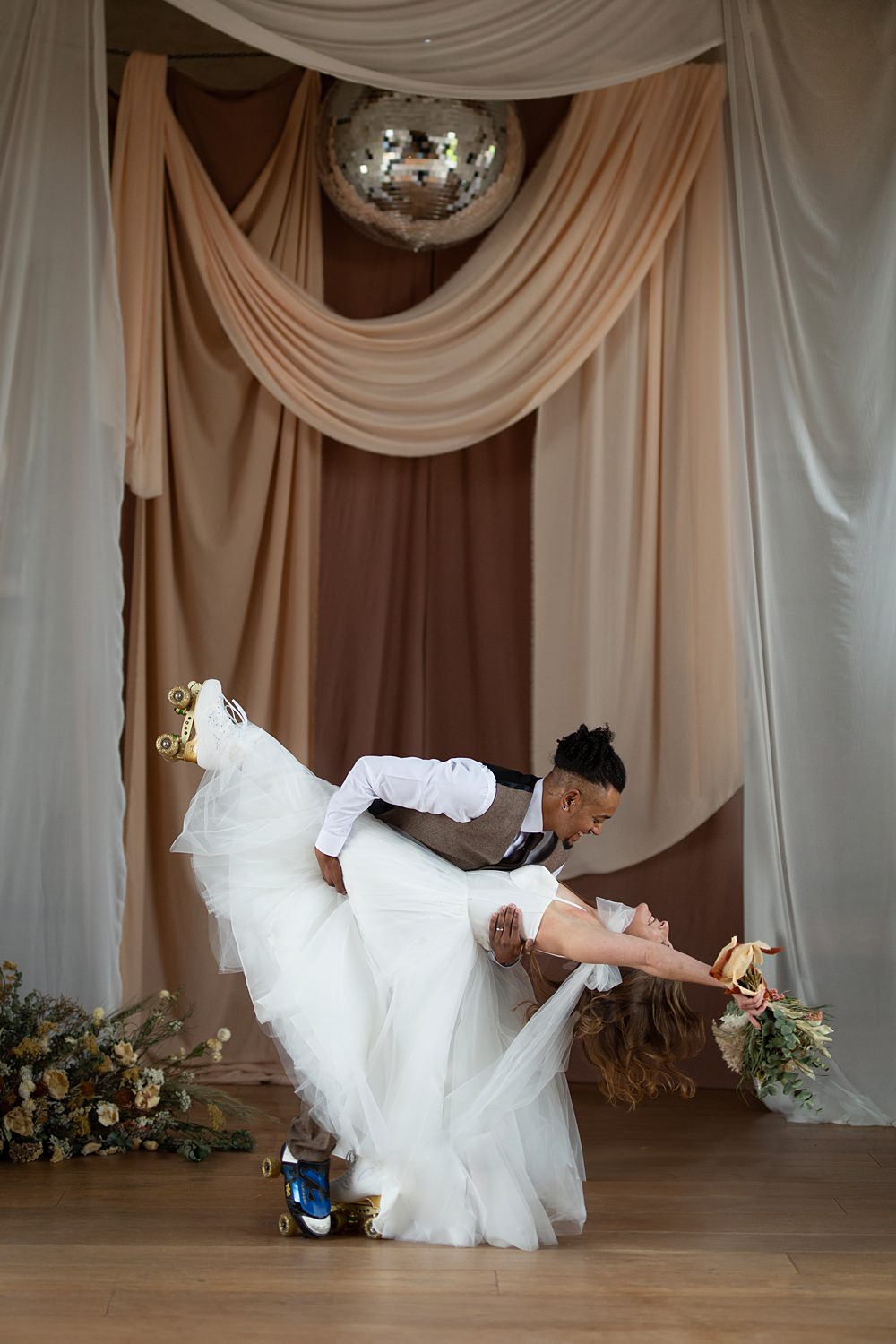 Roller Disco Wedding Ideas Heather Winstanley Photography