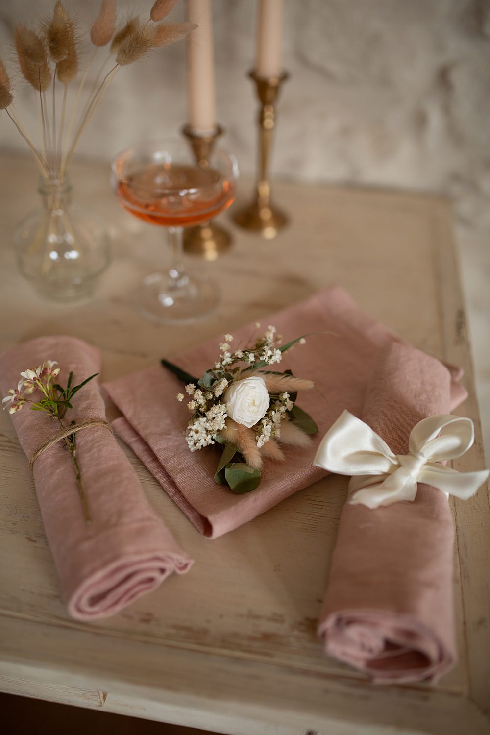 Roller Disco Wedding Ideas Heather Winstanley Photography Blush Napkins Flowers Table