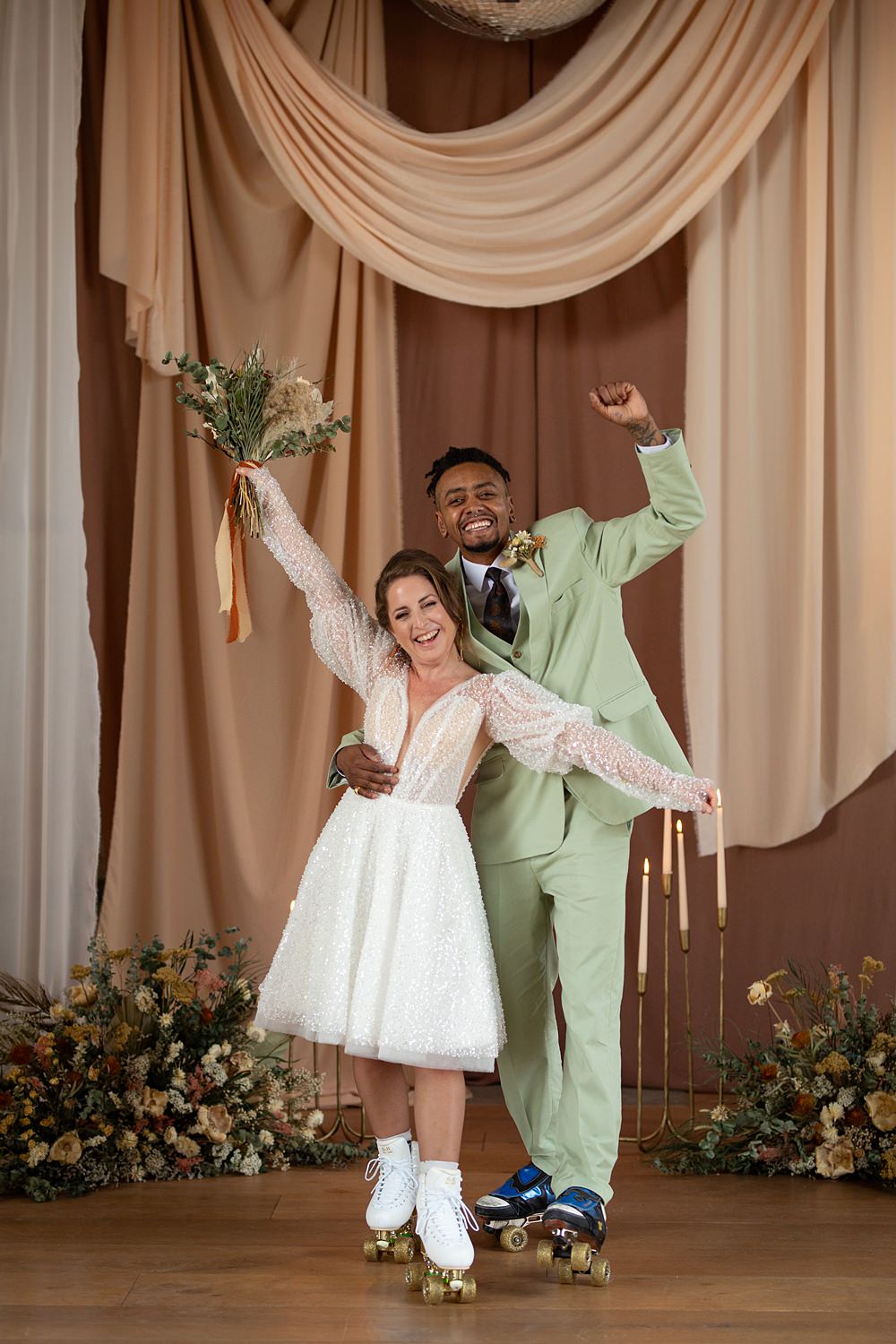 Roller Disco Wedding Ideas Heather Winstanley Photography
