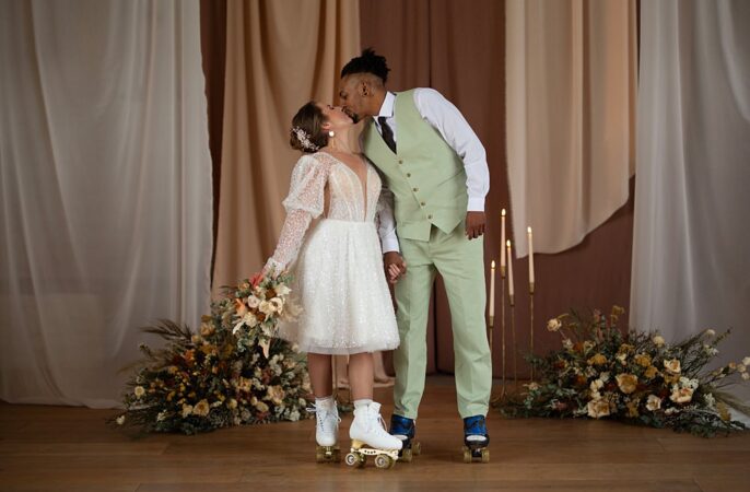 Roller Disco Wedding Ideas Heather Winstanley Photography
