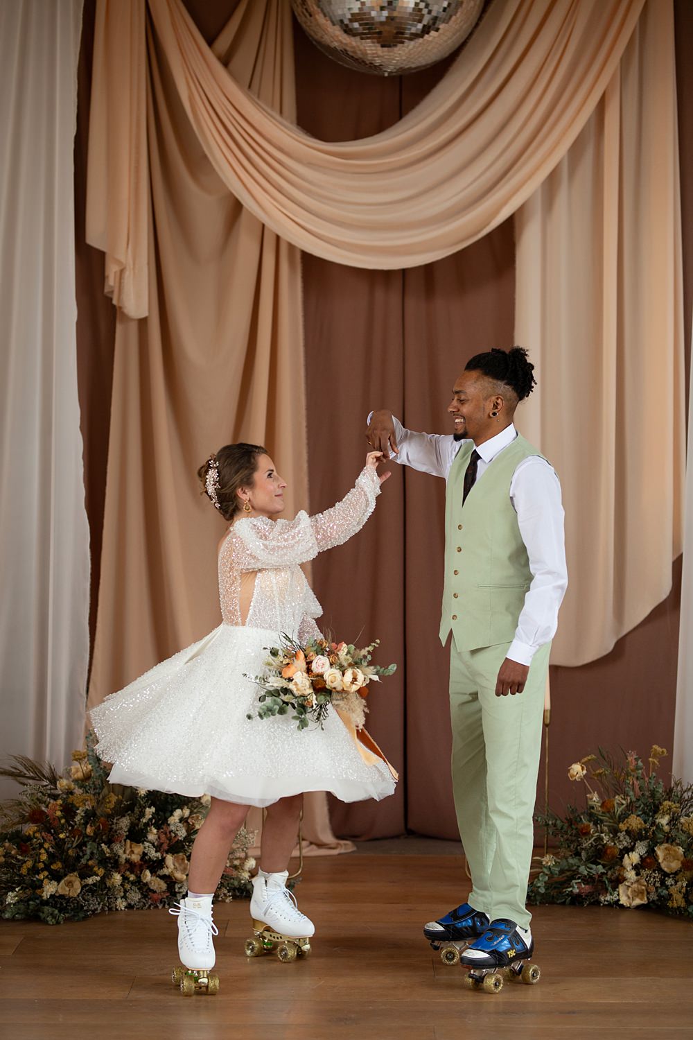 Roller Disco Wedding Ideas Heather Winstanley Photography