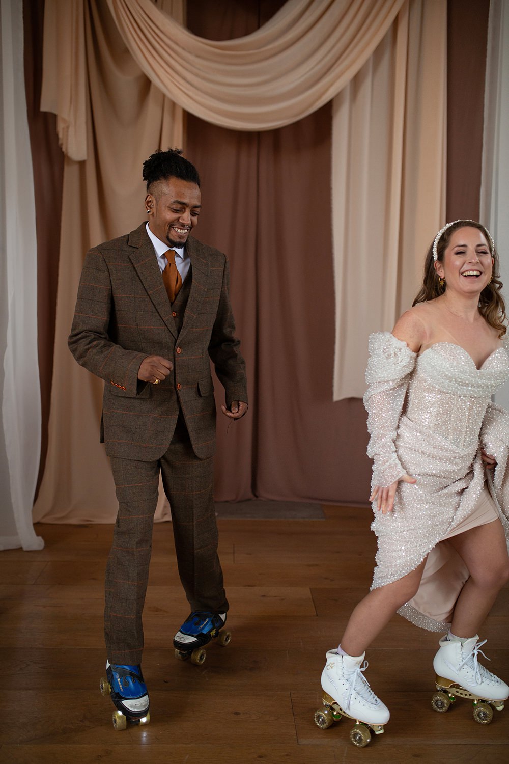 Roller Disco Wedding Ideas Heather Winstanley Photography