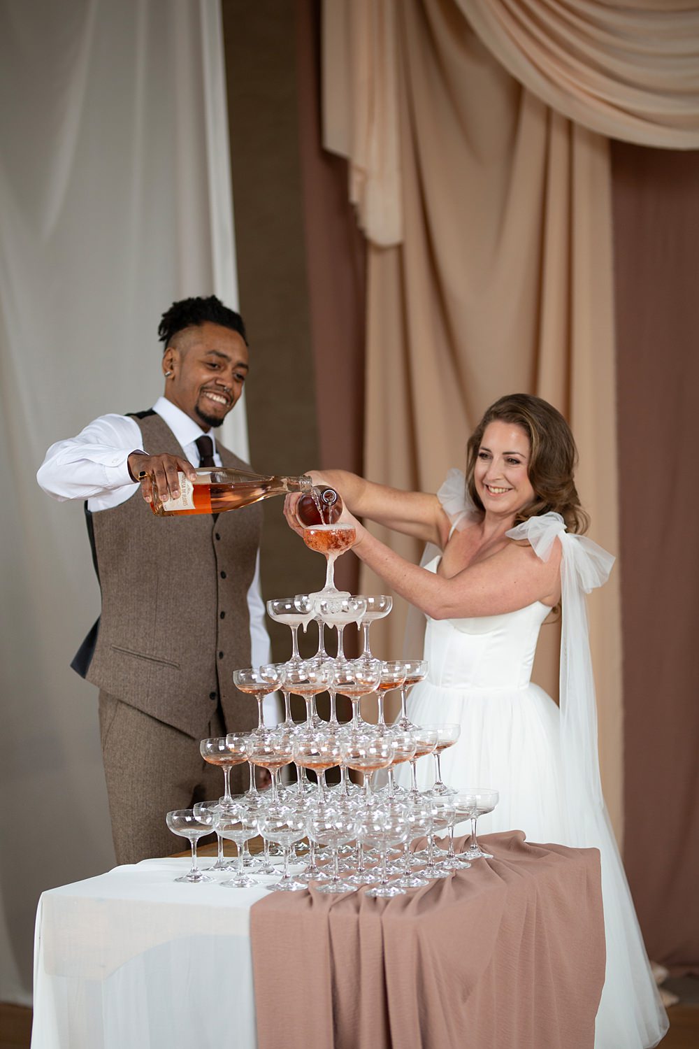 Roller Disco Wedding Ideas Heather Winstanley Photography Drinks Tower