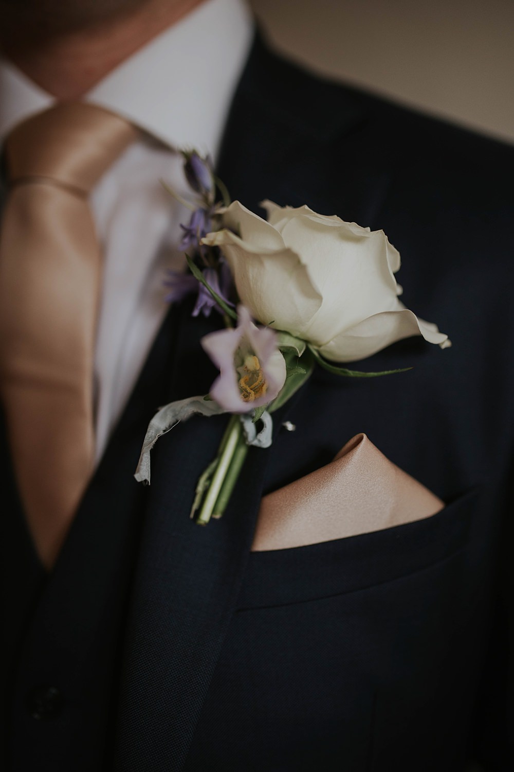 The Hackney Co Wedding Grace Pham Photography Groom White Rose Buttonhole
