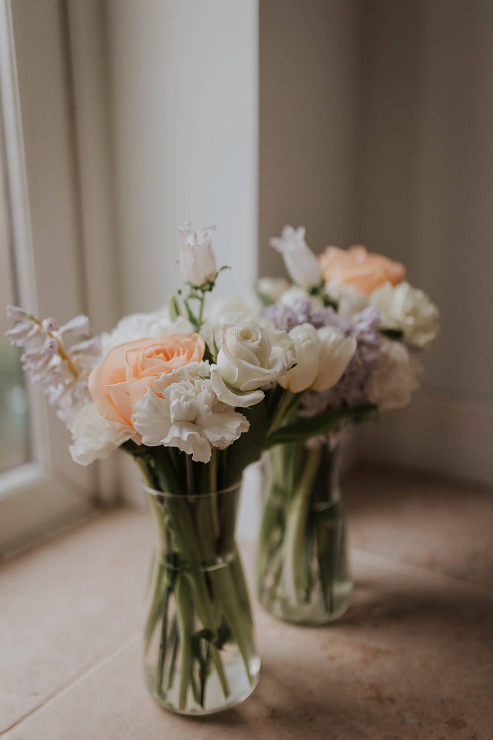 The Hackney Co Wedding Grace Pham Photography Bride Bridesmaid Bouquets Peach Cream Spring
