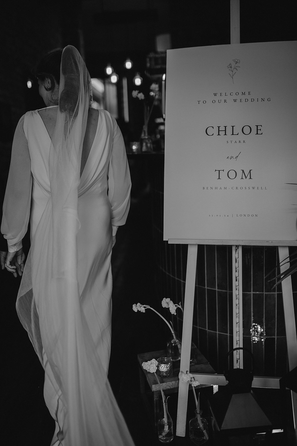 The Hackney Co Wedding Grace Pham Photography Welcome Sign Simple Modern