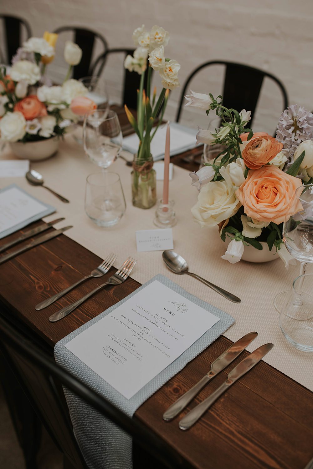 The Hackney Co Wedding Grace Pham Photography Place Setting Menu Napkin