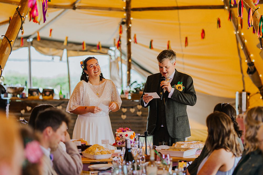 Colourful DIY Tipi Garden Wedding Lily North Photography