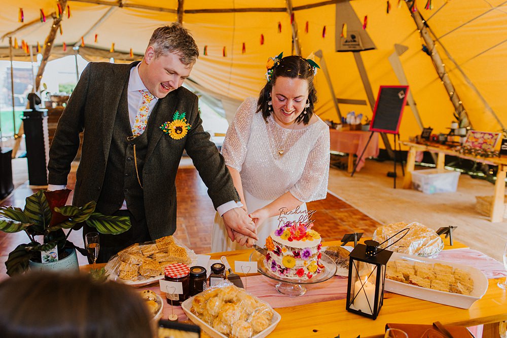 Colourful DIY Tipi Garden Wedding Lily North Photography