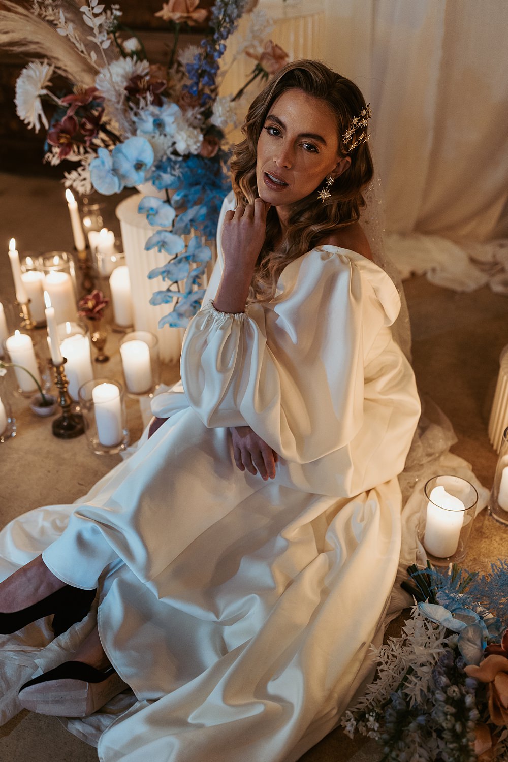 Cool Tone Celestial Wedding Ideas Hannah Richards Photography
