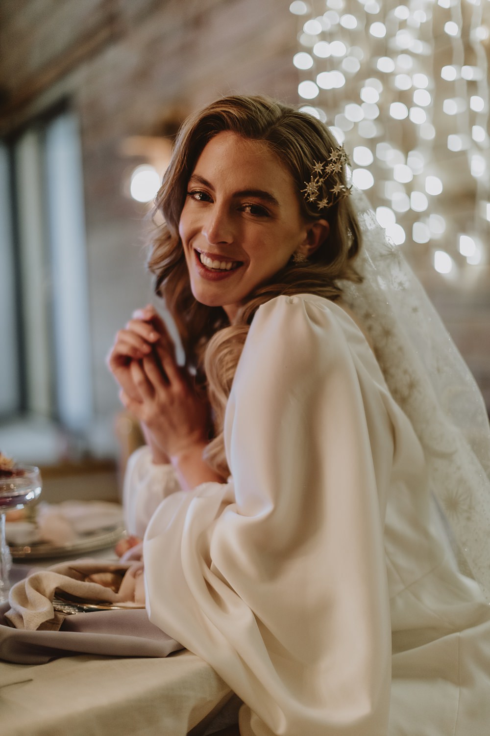 Cool Tone Celestial Wedding Ideas Hannah Richards Photography Bride Makeup