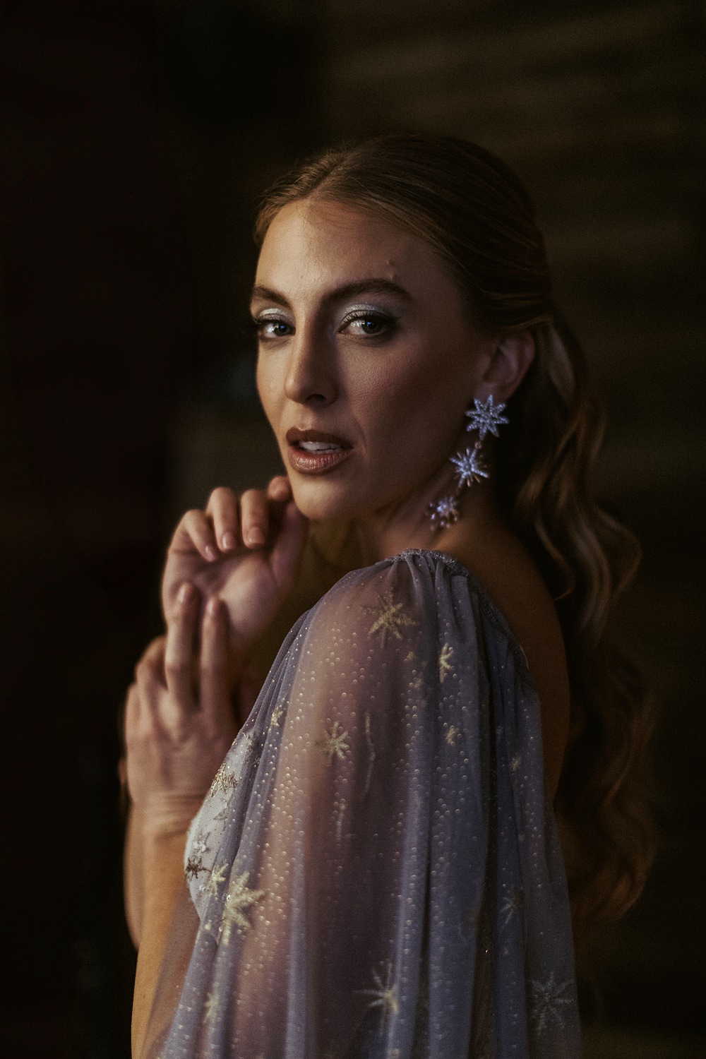 Cool Tone Celestial Wedding Ideas Hannah Richards Photography Bride Makeup