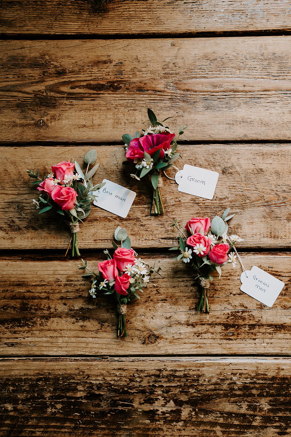 Industrial Spring Wedding Mirl & Co Buttonhole Flowers