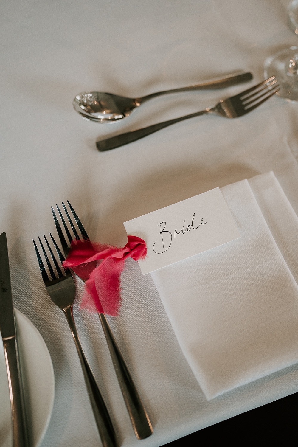 Industrial Spring Wedding Mirl & Co Place Name Calligraphy Ribbon