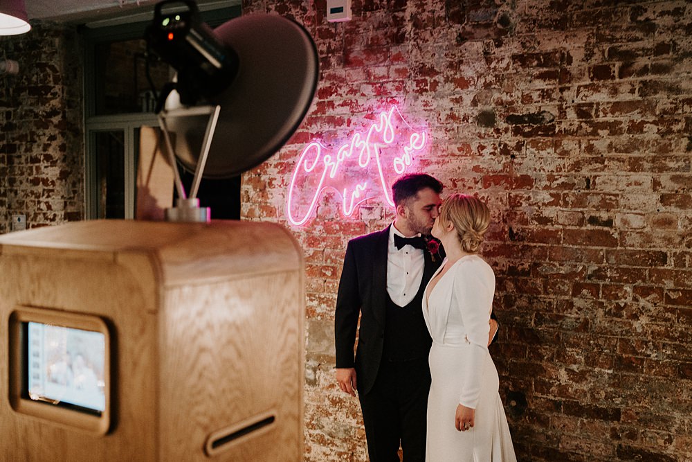 Industrial Spring Wedding Mirl & Co Photo Booth Neon Sign