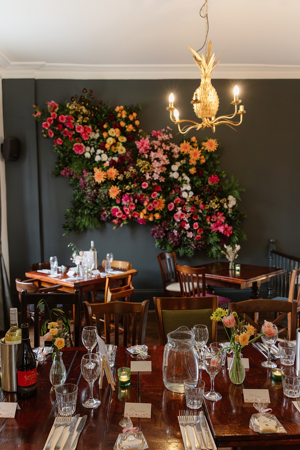 Prince Albert Camden Wedding Heather Sham Photography Wall Flower Backdrop Installation