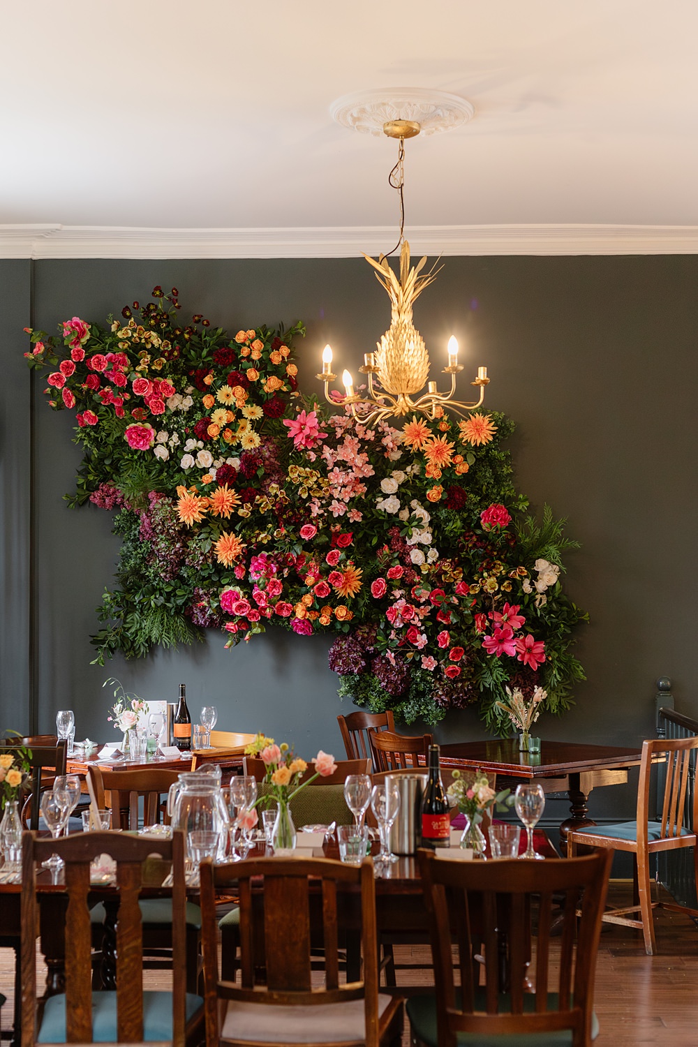 Prince Albert Camden Wedding Heather Sham Photography Wall Flower Backdrop Installation