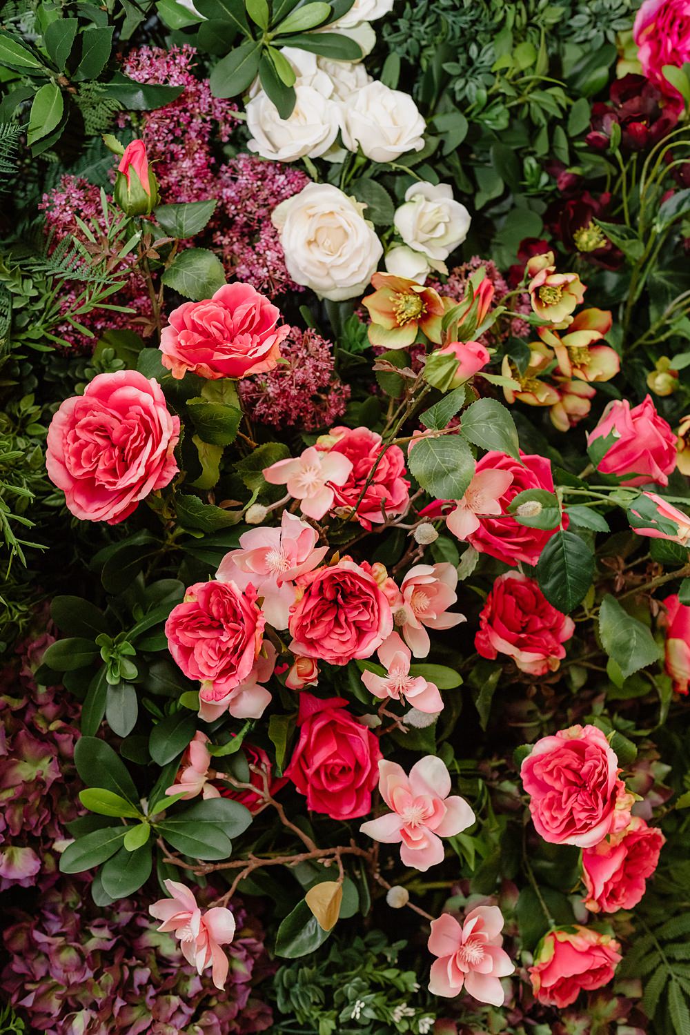 Prince Albert Camden Wedding Heather Sham Photography Red White Pink Flowers