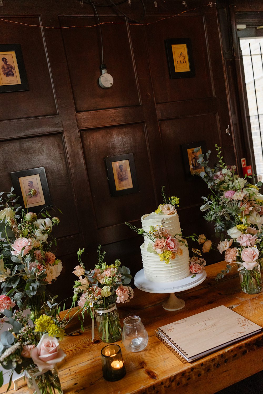 Prince Albert Camden Wedding Heather Sham Photography Flower Cake Table