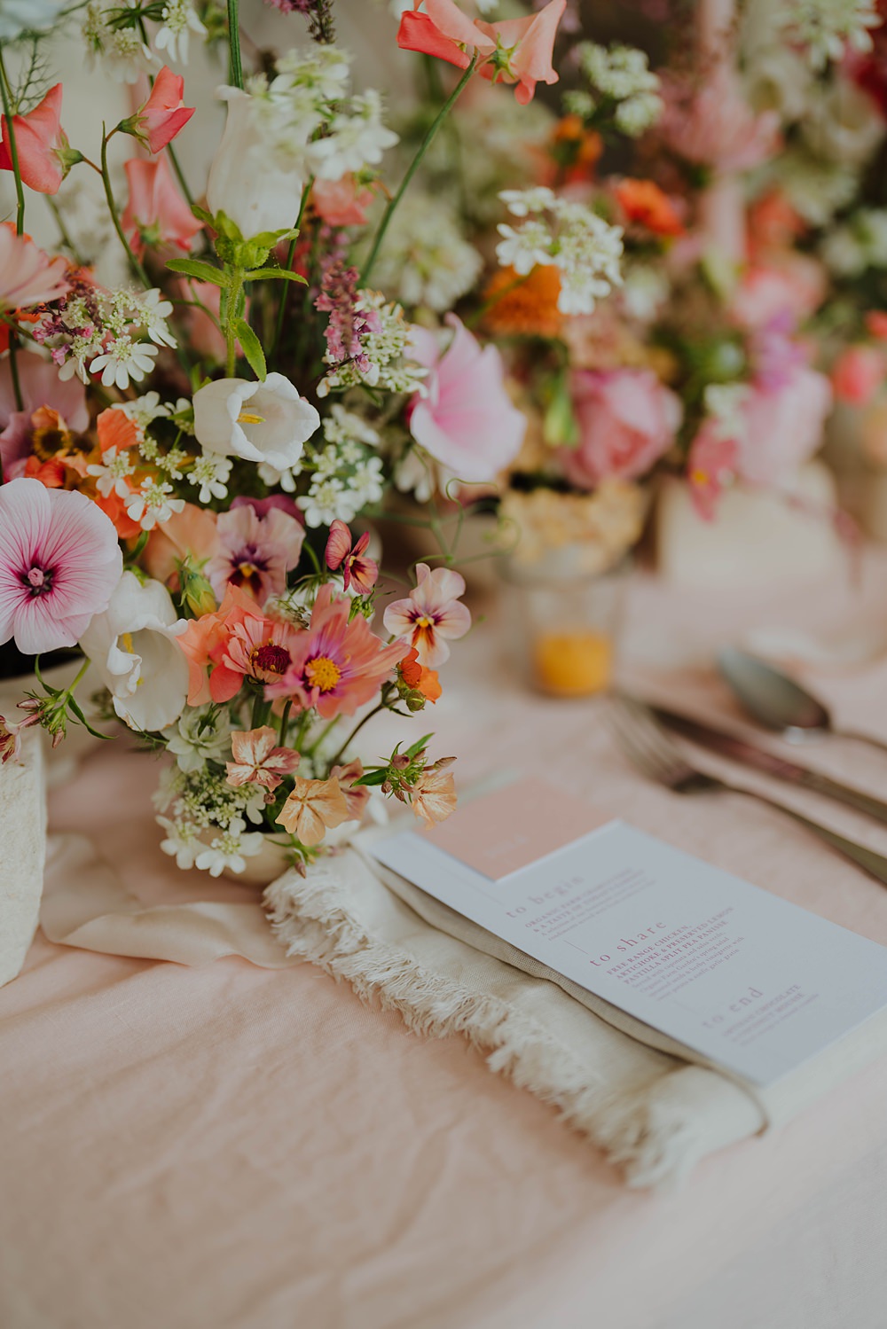 Spring Cotswolds Wedding Ideas Mei Lou Photography Place Setting Menu Card Napkin