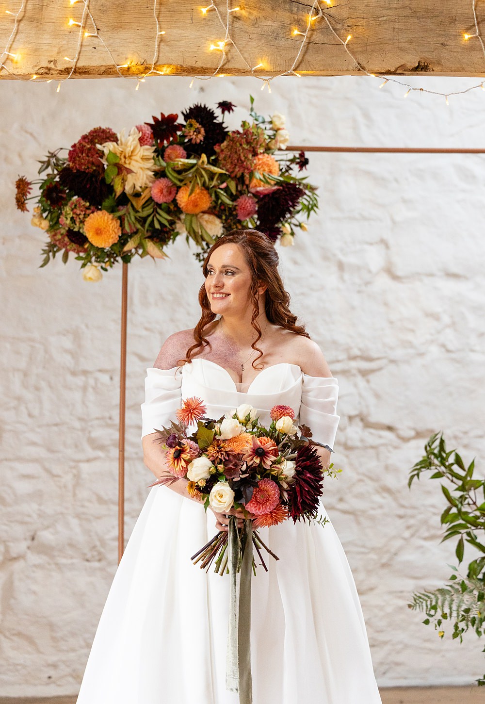 The Courtyard Venue Wedding Ideas Nicki Jones Photography Metal Frame Flower Arch Backdrop