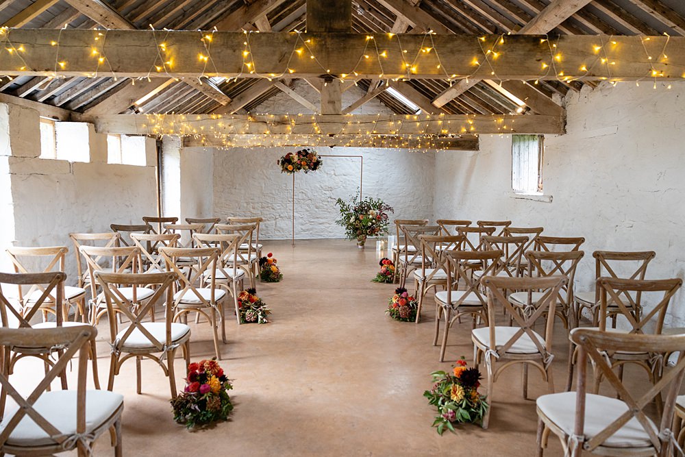 The Courtyard Venue Wedding Ideas Nicki Jones Photography Barn Ceremony Fairy Lights