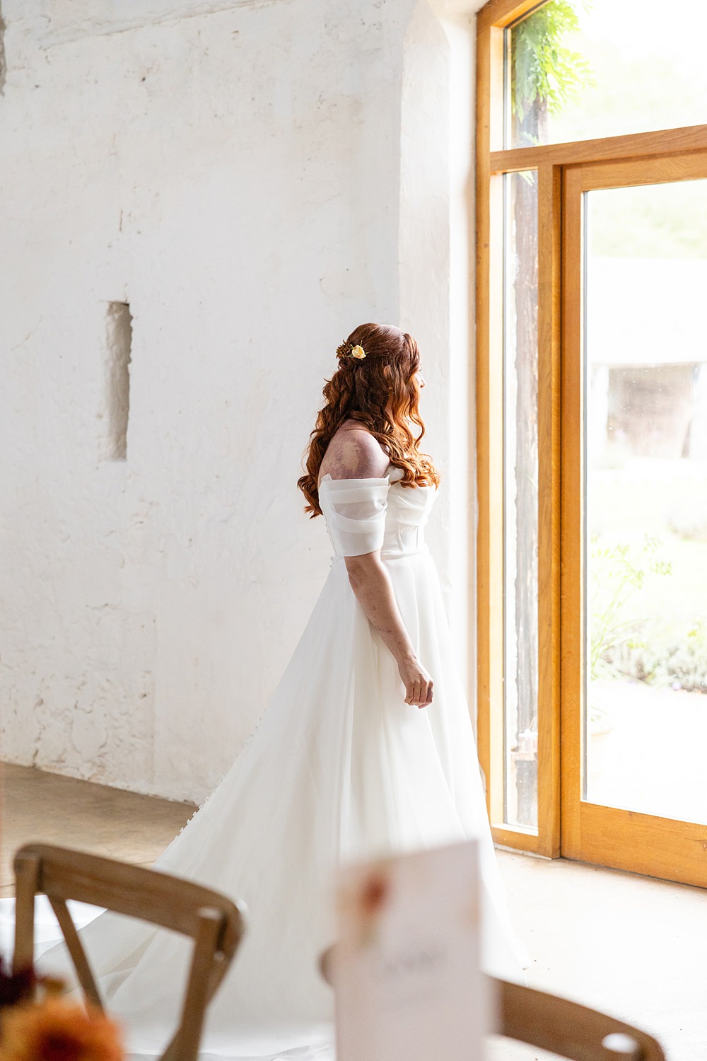 The Courtyard Venue Wedding Ideas Nicki Jones Photography Off Shoulder Dress Gown Bride