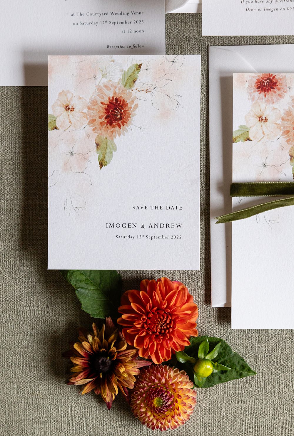 The Courtyard Venue Wedding Ideas Nicki Jones Photography Invite Stationery Autumn Flowers