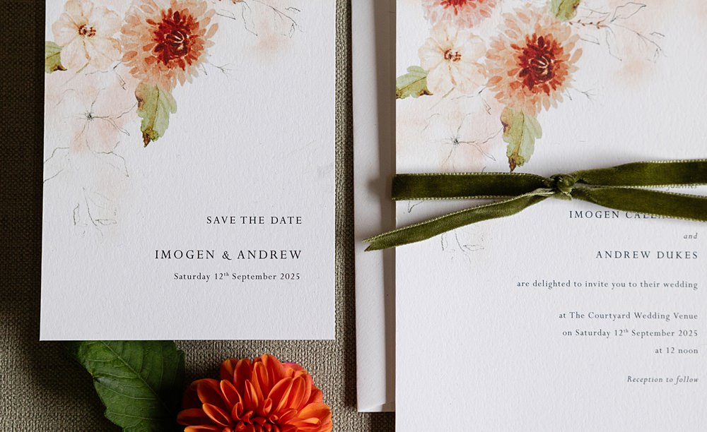 The Courtyard Venue Wedding Ideas Nicki Jones Photography Invite Stationery Autumn Flowers