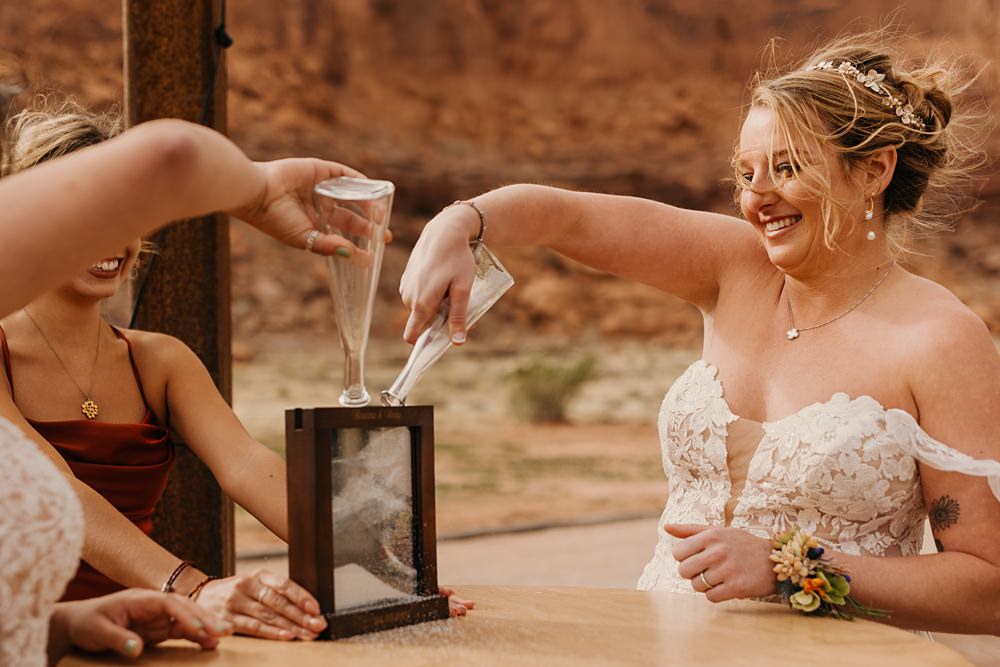 The Red Earth Venue Wedding Adventure and Vow Sand Pouring Ritual Ceremony
