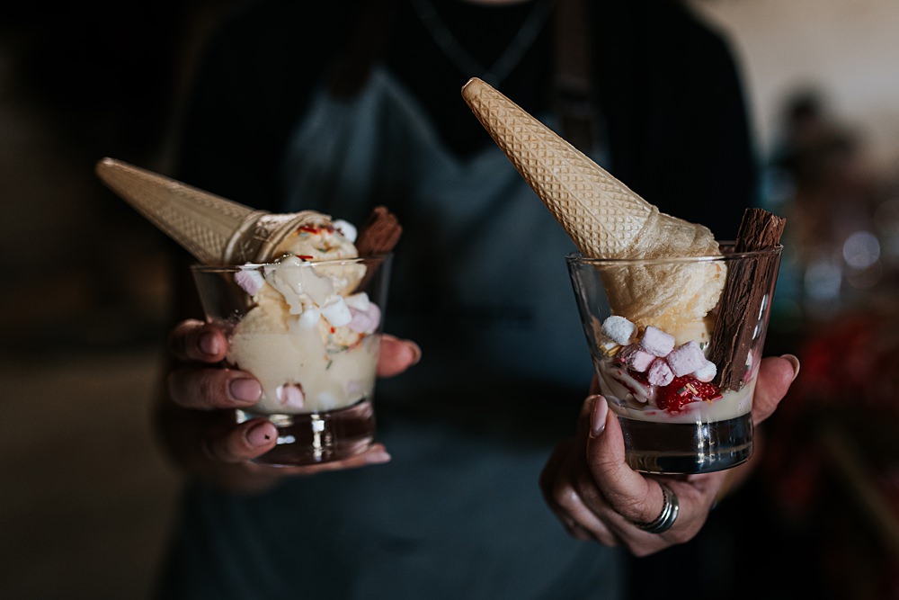 Chidham Barn Wedding Lucy Davis Photography Dessert Pudding