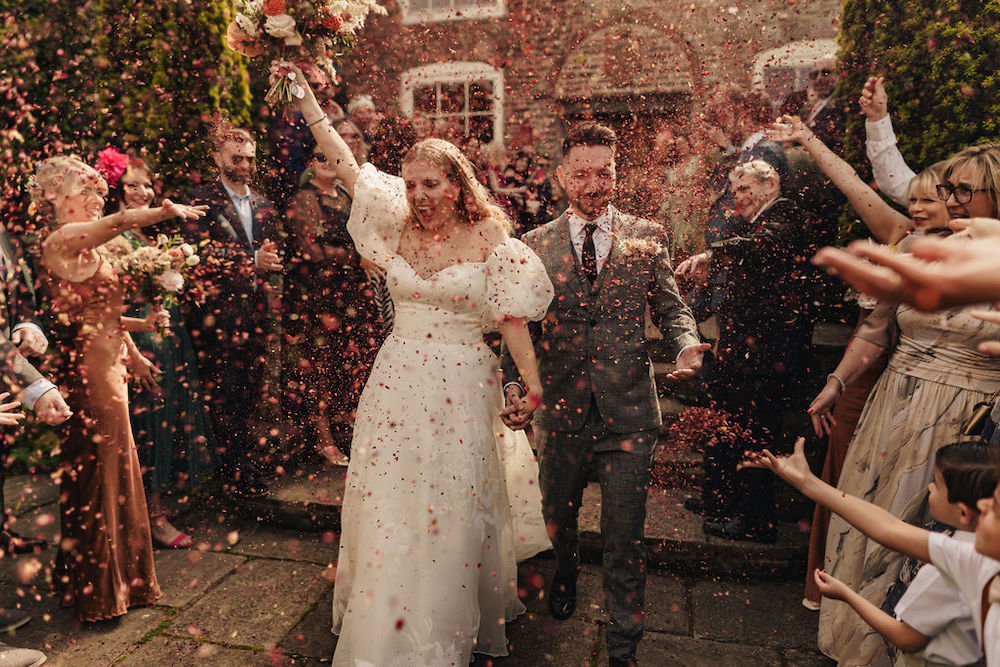 Disco Boho Wedding The Chamberlins Confetti Throw