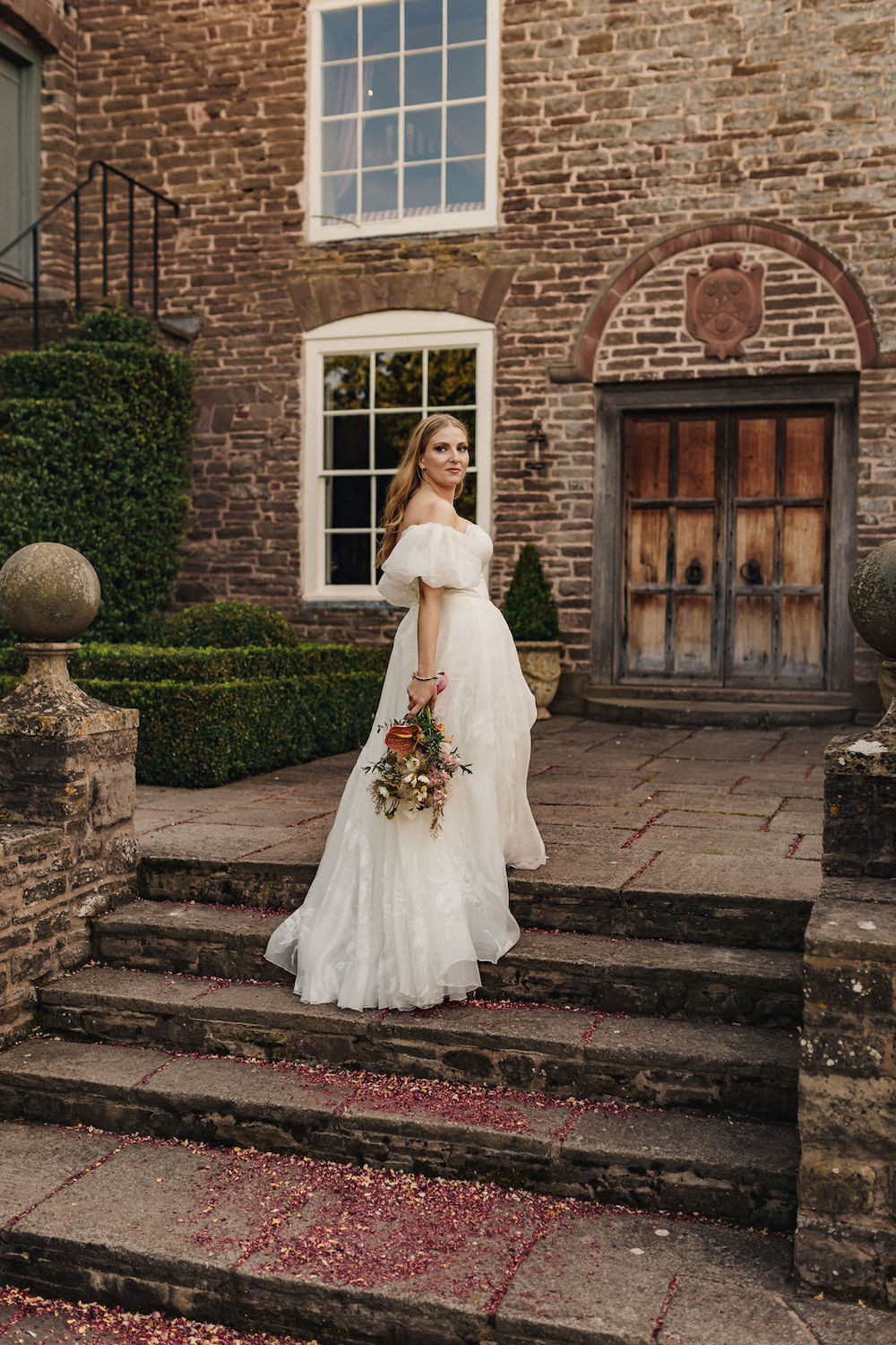 Disco Boho Wedding The Chamberlins Dress Puffball Sleeves Bride