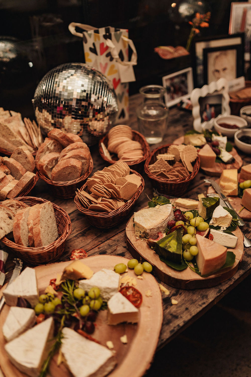 Disco Boho Wedding The Chamberlins Cheese Board Table