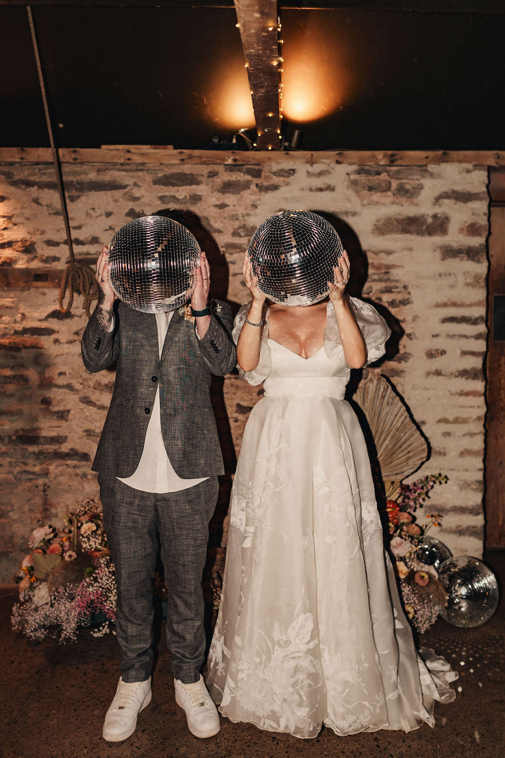 Disco Boho Wedding The Chamberlins Disco Balls