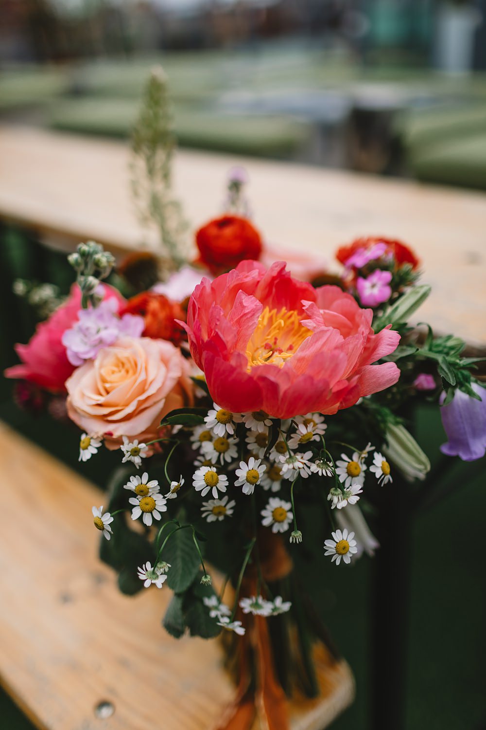 Headrow House Wedding Louise Barry Photographer Colourful Bouquet Flowers Pink Lilac