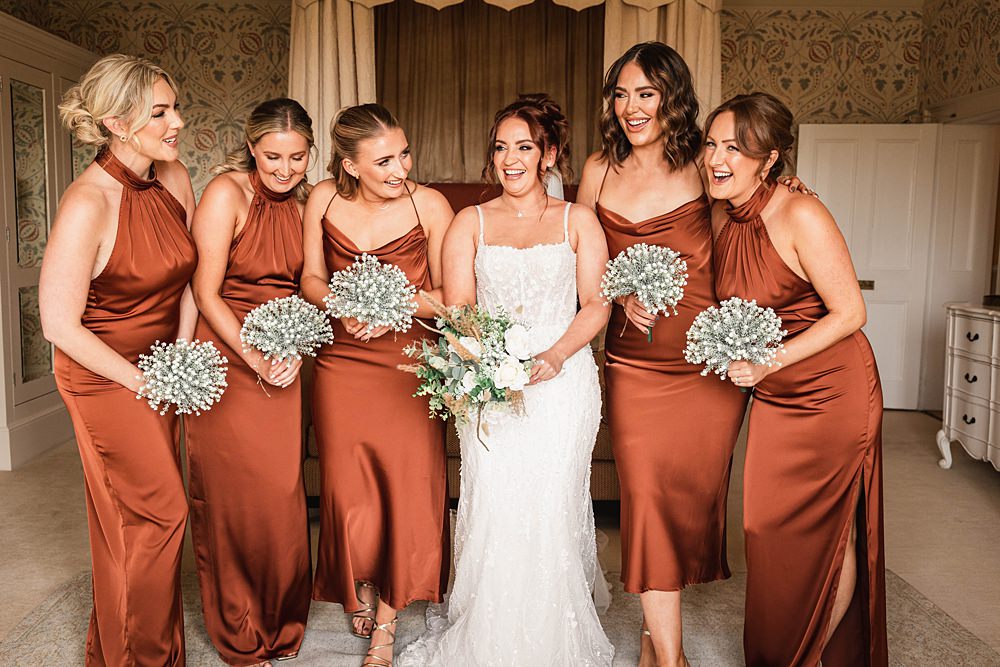 Magical Autumn Wedding Fabio Photography Rust Long Bridesmaid Dresses