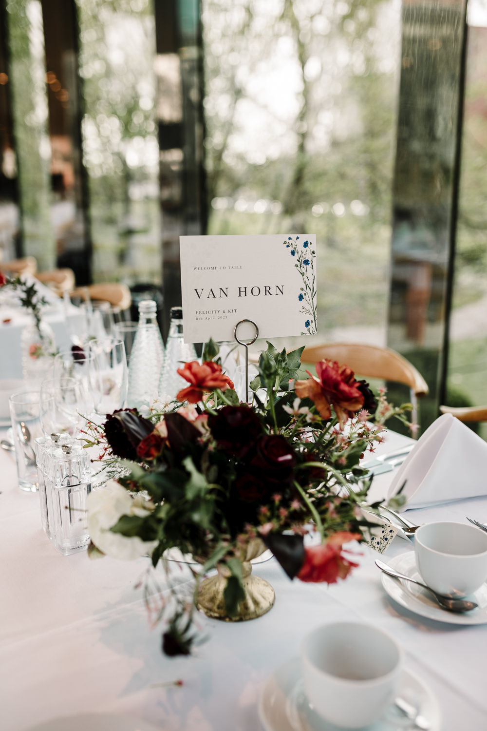 Whitworth Art Gallery Wedding Amy Faith Photography Flower Centrepiece Table Name