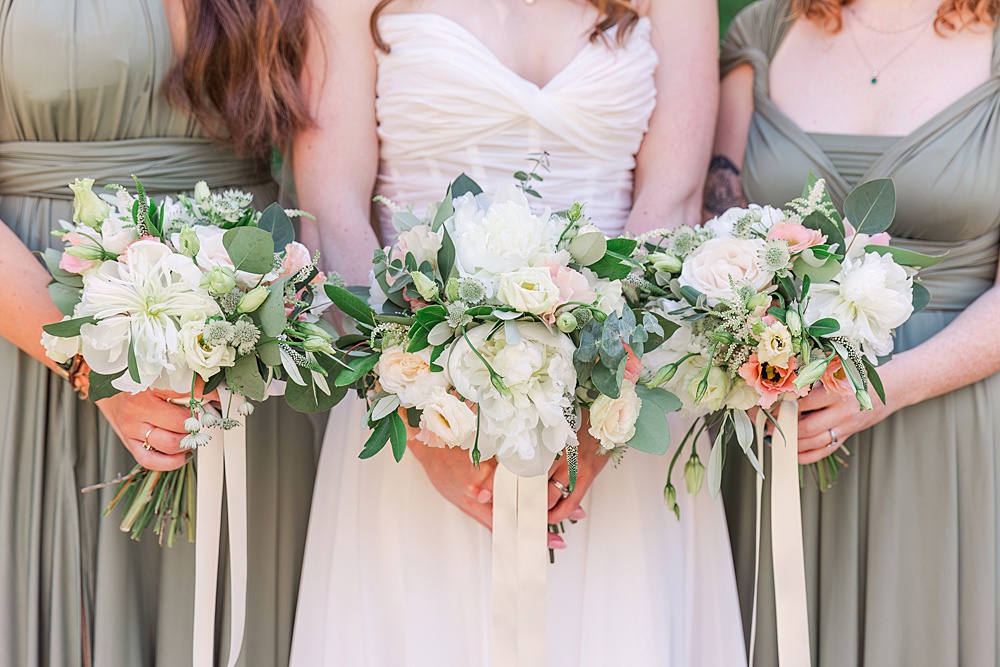 Classic Somerset Country Wedding James and Kerrie Photography Greenery White Blush Bridesmaid Bride Bouquet