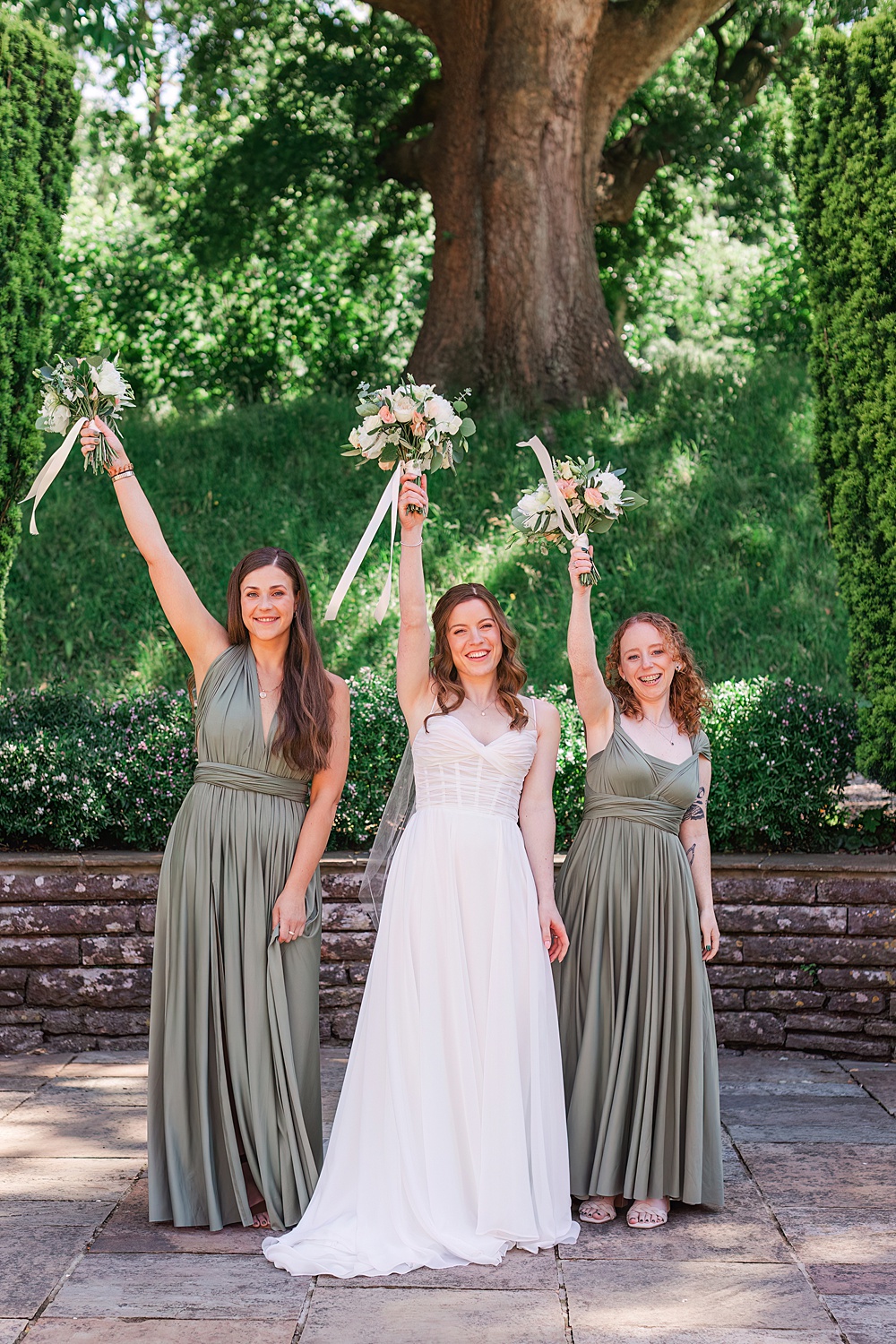 Classic Somerset Country Wedding James and Kerrie Photography Sage Green Bridesmaid Dresses