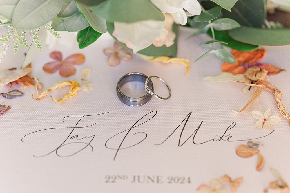 Classic Somerset Country Wedding James and Kerrie Photography Rings Bands